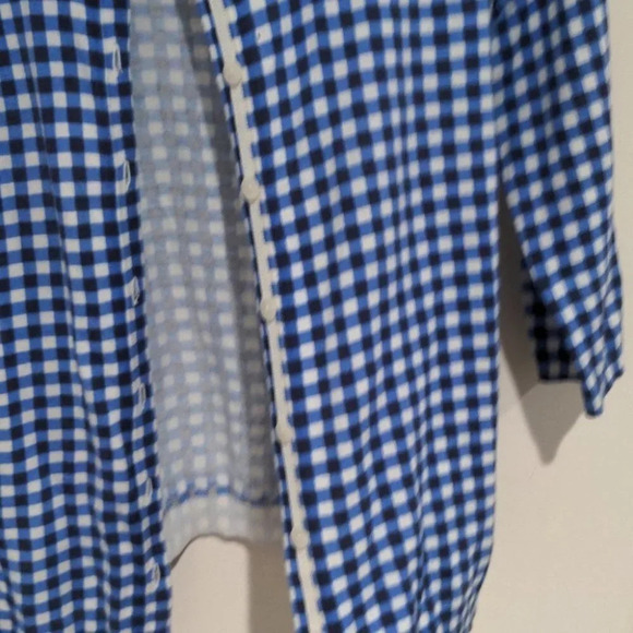 Talbots Cardigan blue gingham size Xp - Picture 3 of 6